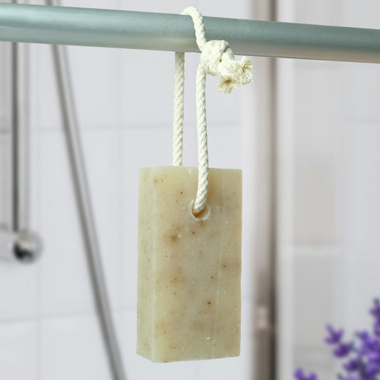 Natural Soap On A Rope - 'Classic' Lavender 125g