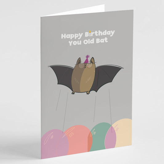 Happy Birthday You Old Bat Card Funny Greeting Card