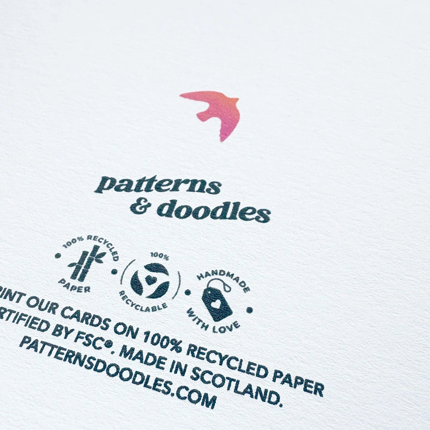 Hand-drawn Birthday Card for Her: Pretty Foliage and Birds