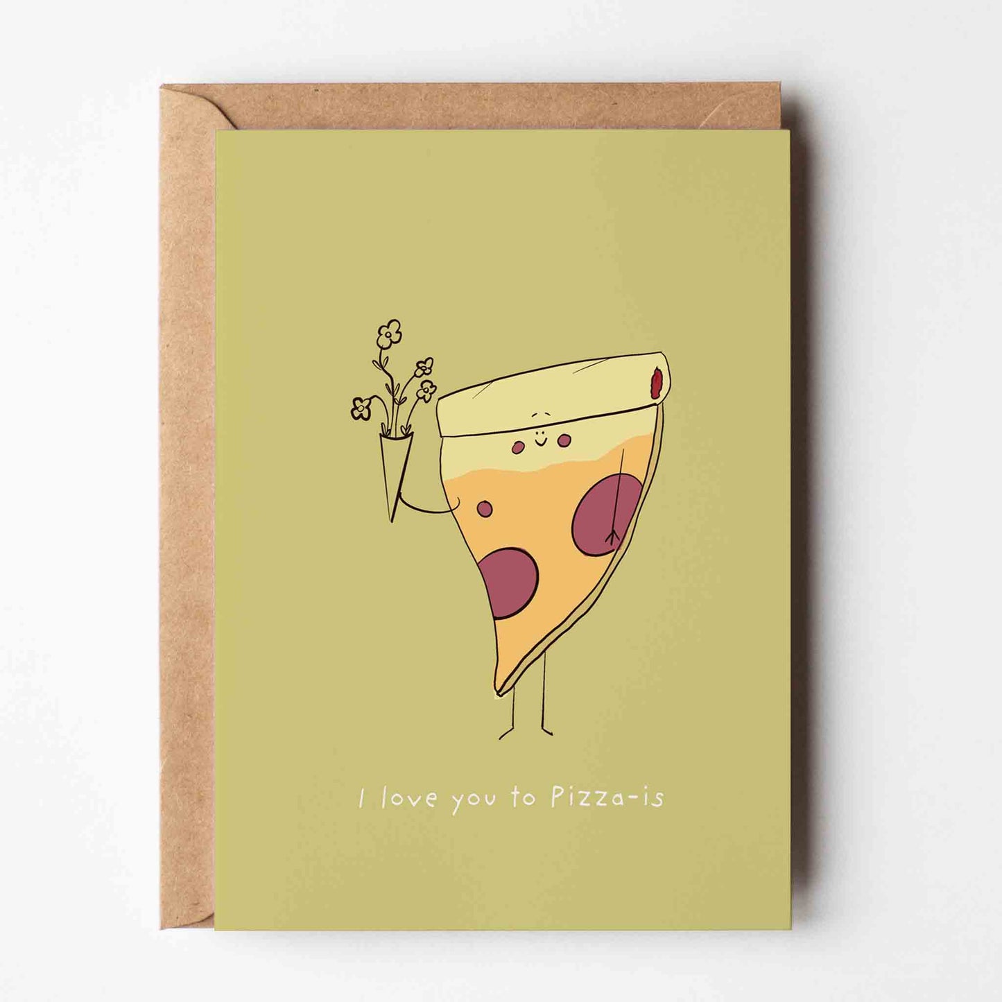 I Love You to Pizza-is – Funny Foodie Love Card