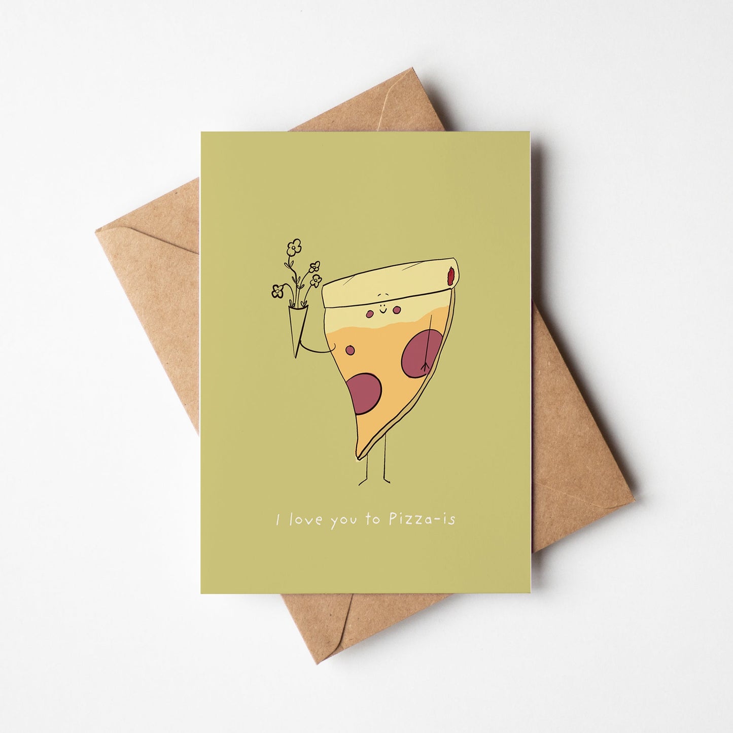 I Love You to Pizza-is – Funny Foodie Love Card