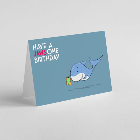 Jawsome Birthday – Funny Shark Greeting Card