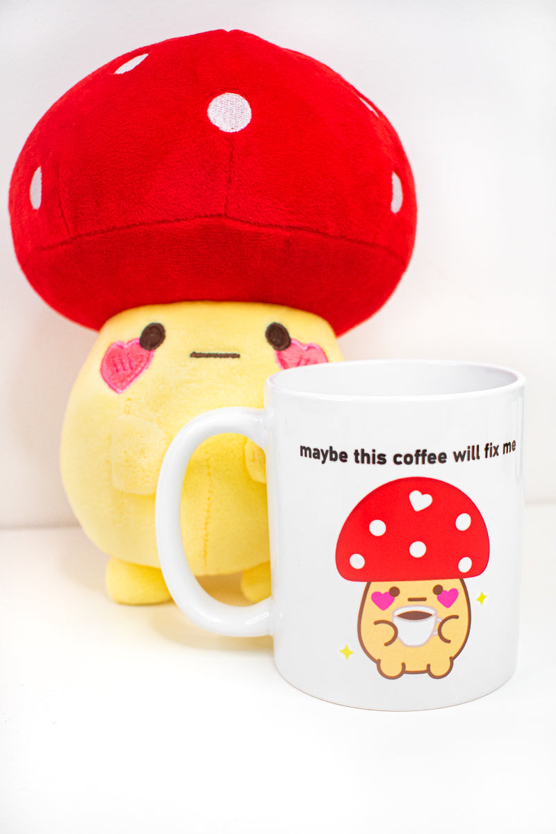Maybe This Coffee Will Fix Me Mushroom Friend Mug