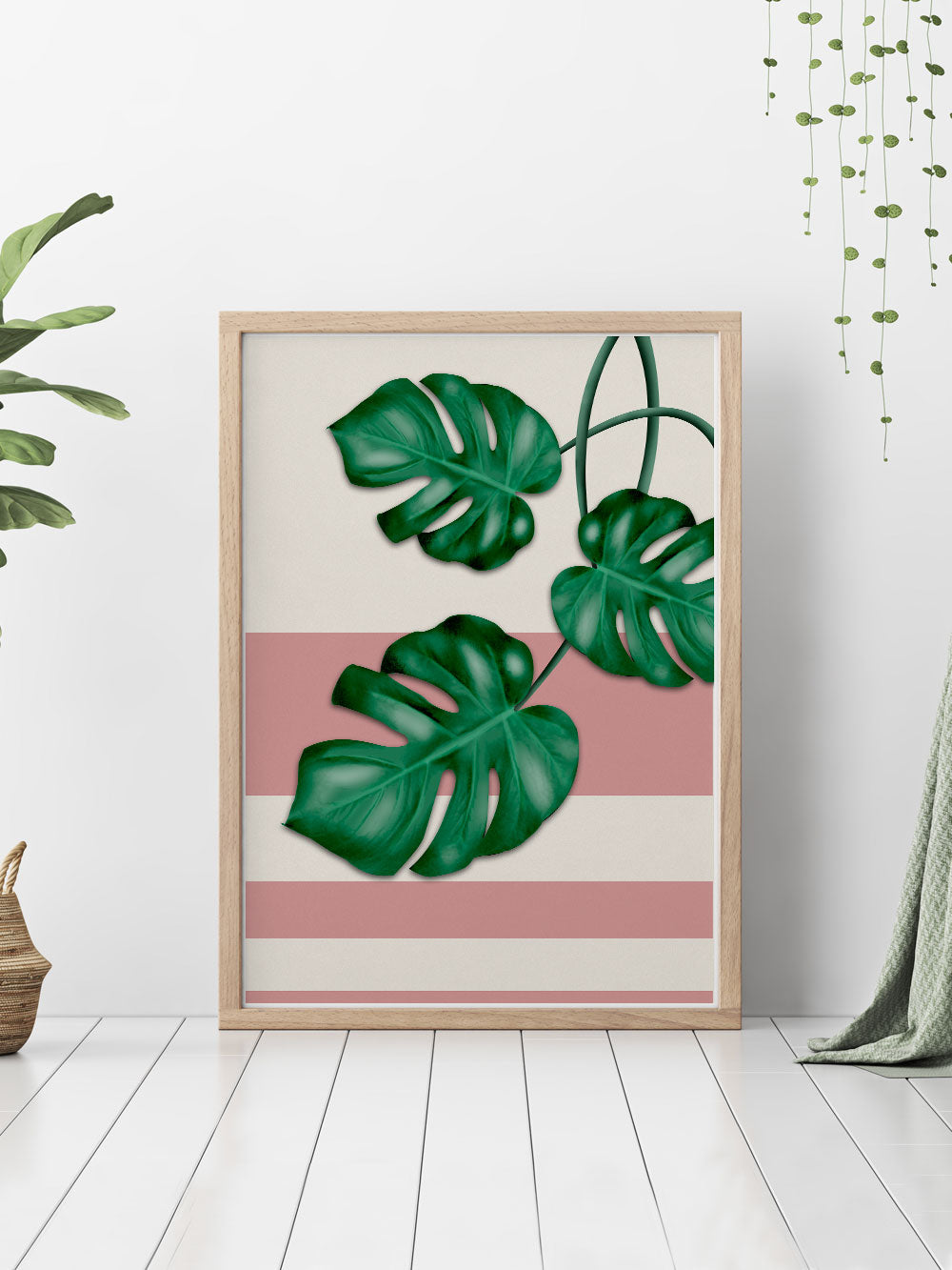Pink Monstera Deliciosa Print