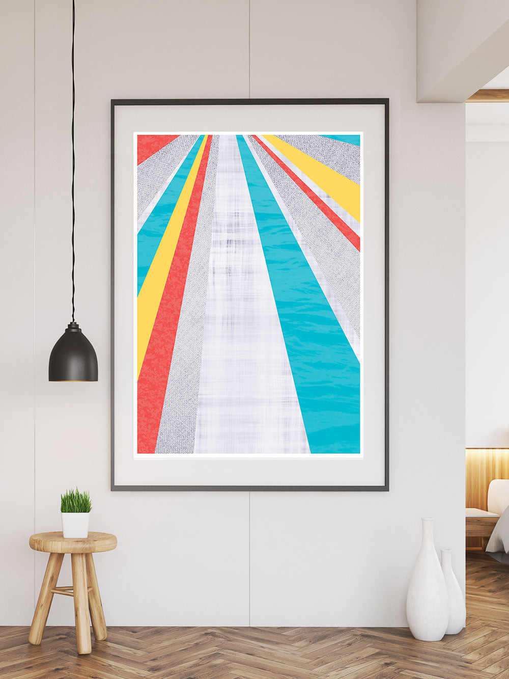 Pop Hole Colourful Geometric Art Print
