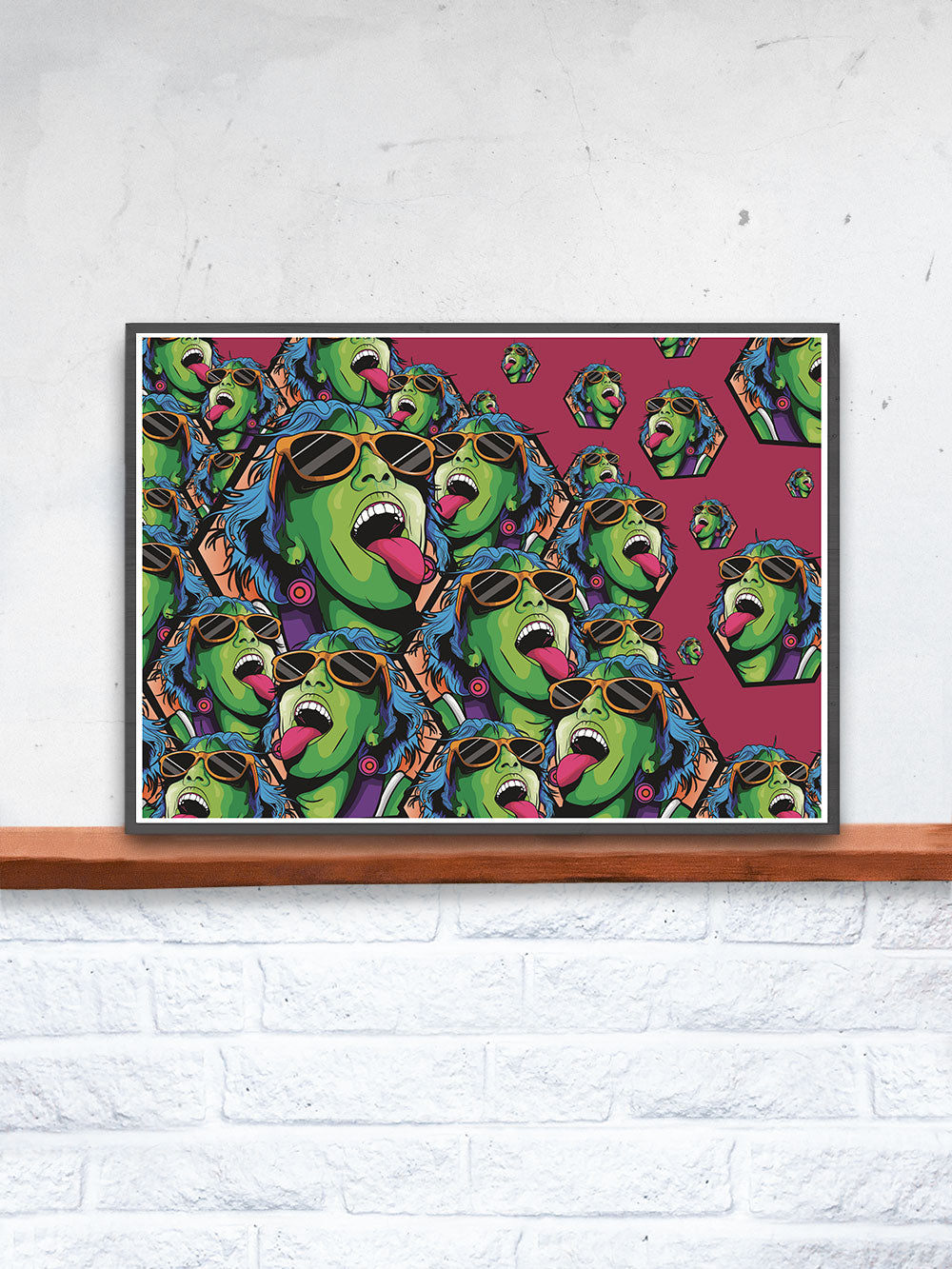 Rave Girl Vector Illustration Print
