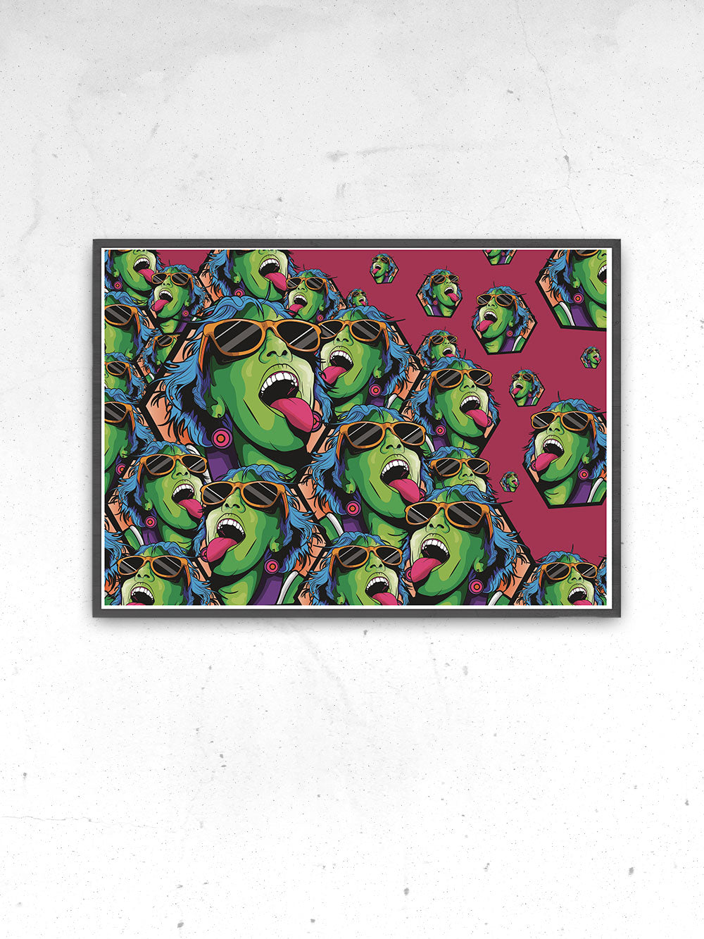 Rave Girl Vector Illustration Print