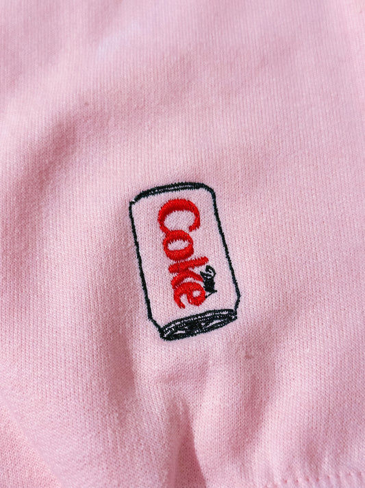 I Need A Diet Coke embroidered sweatshirt with sleeve detail
