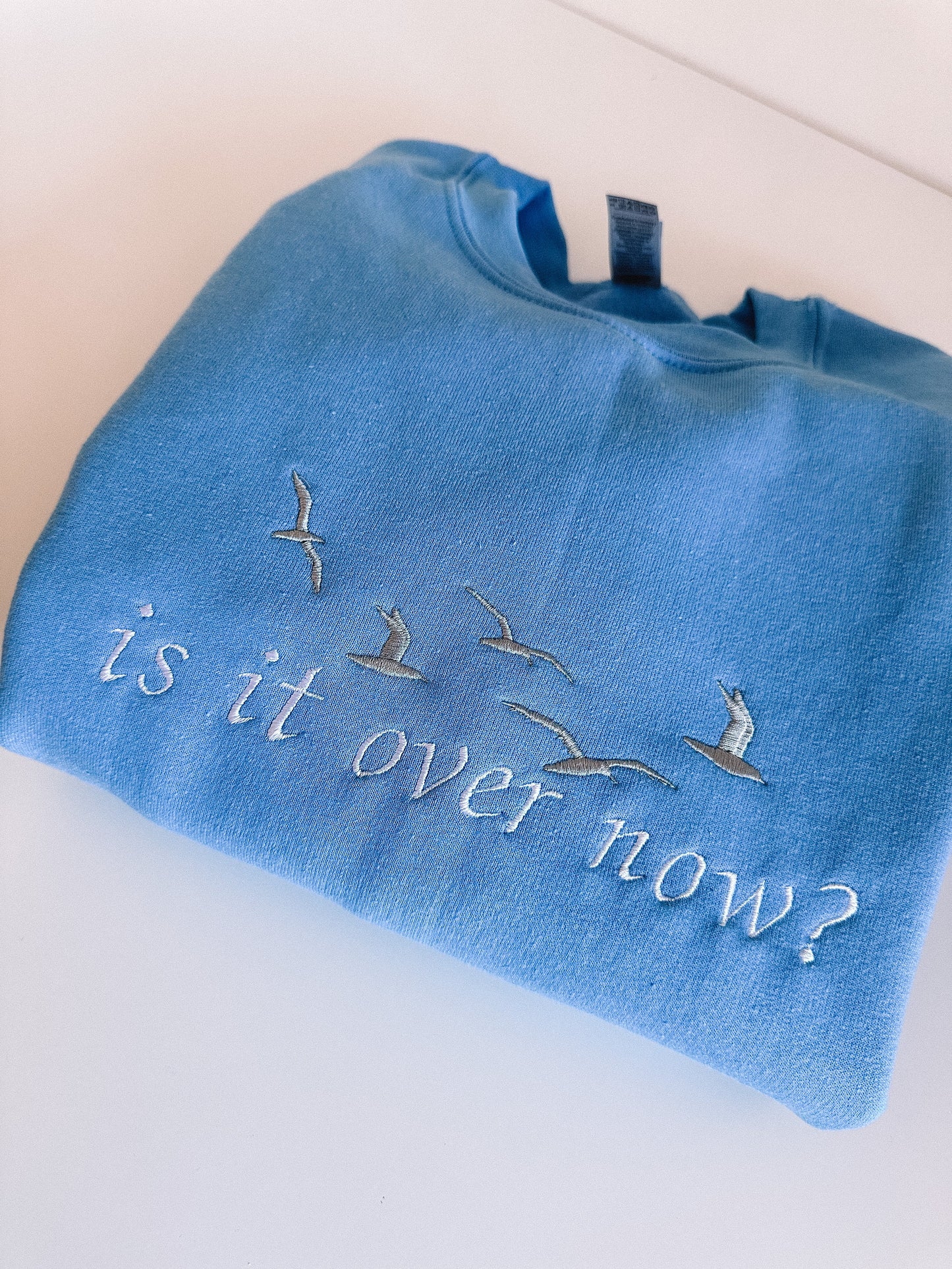 Is It Over Now embroidered sweatshirt