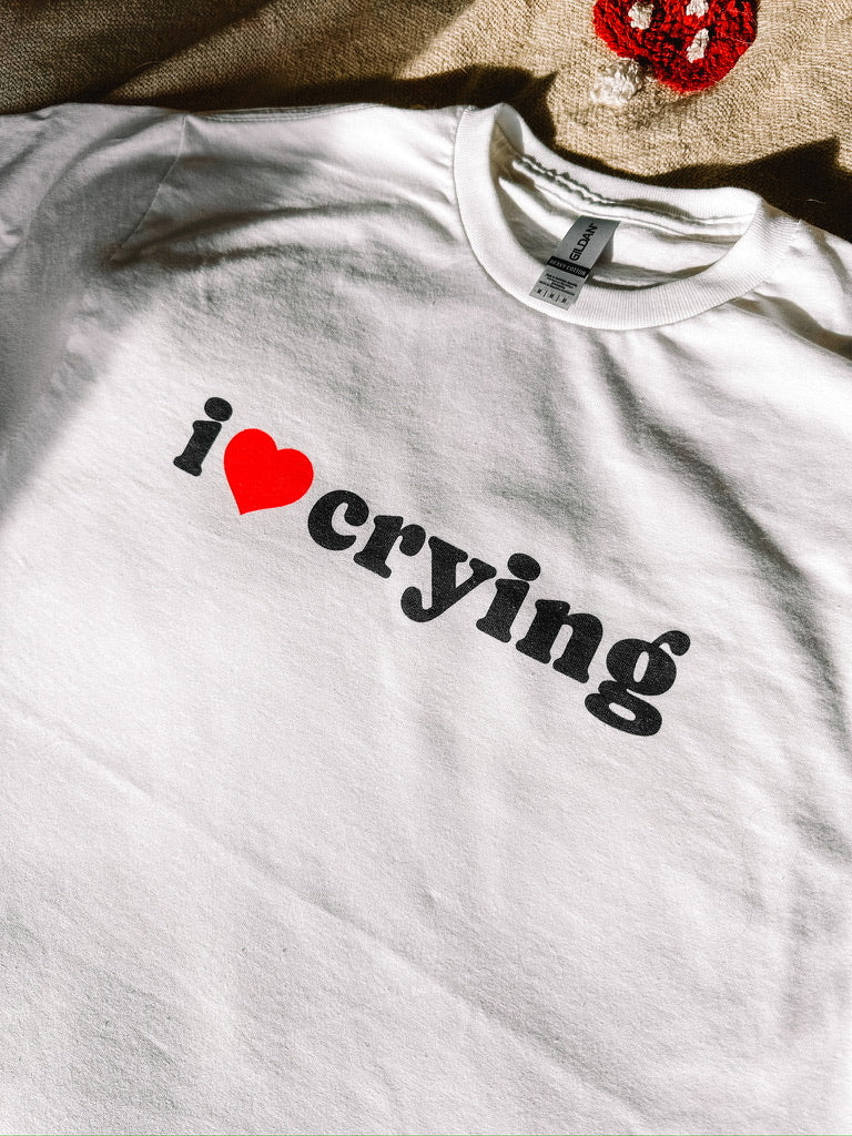 I ❤️ Crying printed tee