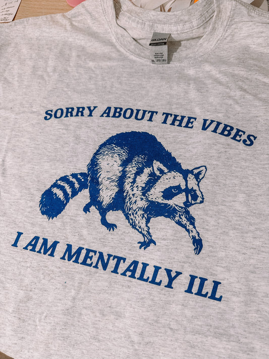 Sorry About The Vibes printed tee