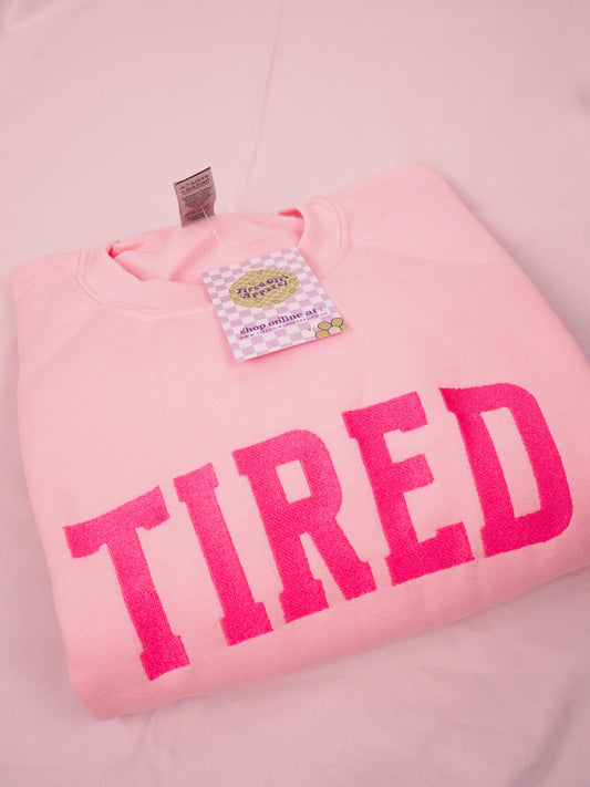 Tired embroidered sweatshirt