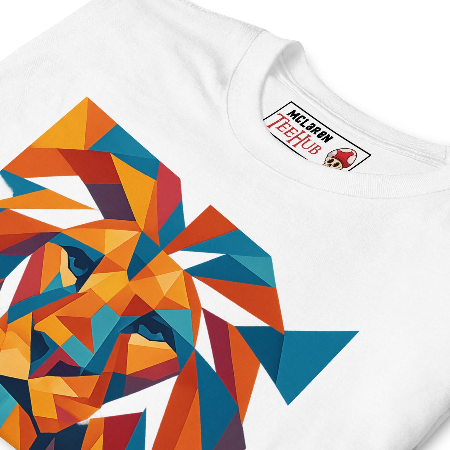 Geometric Lion Face T-Shirt