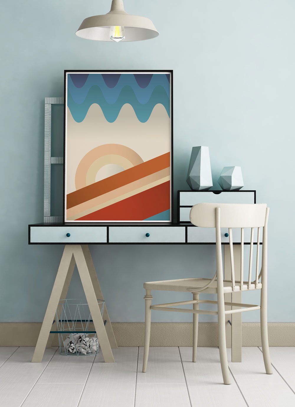Upside Down Retro Art Print