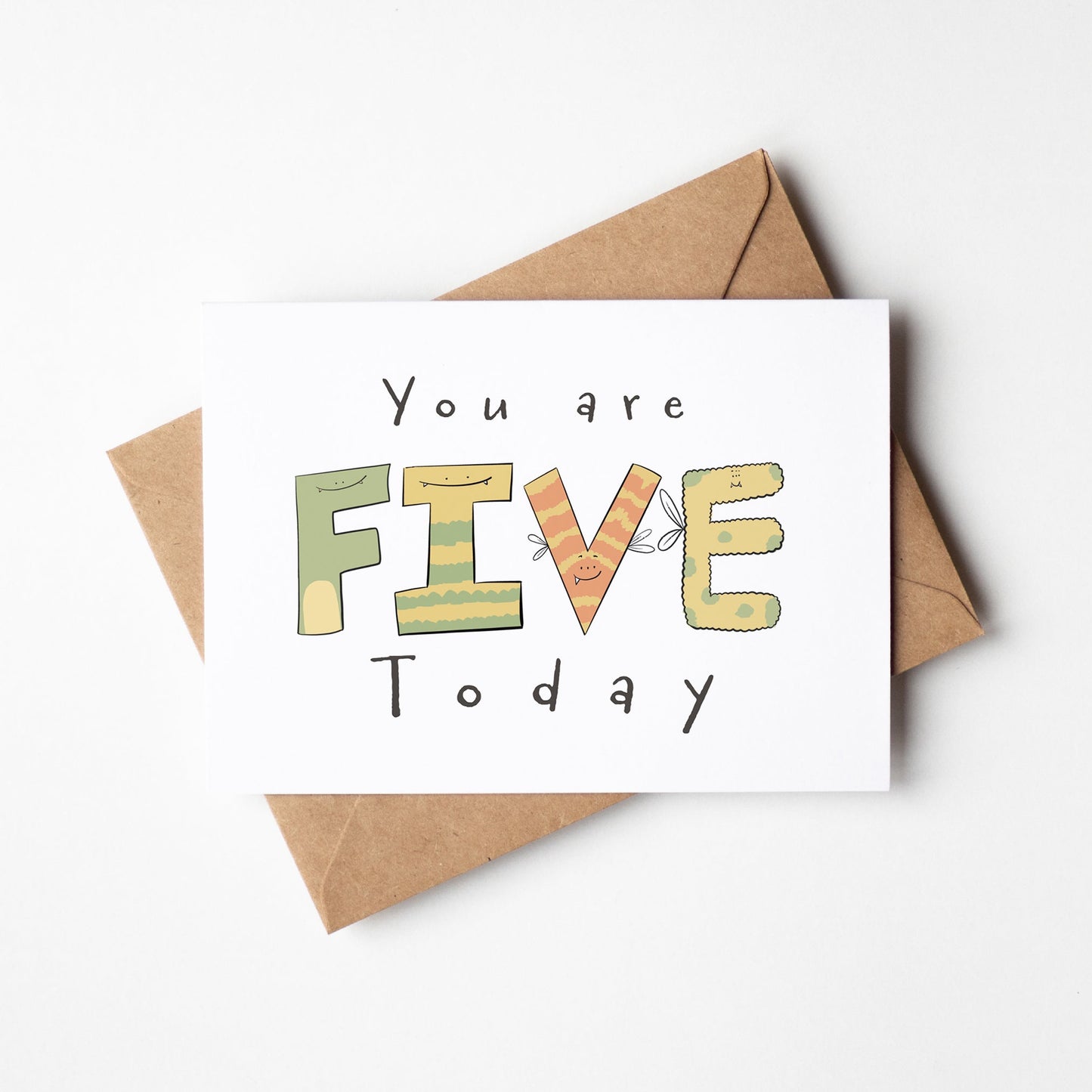 You Are 5 Today – Fun Milestone Card for Kids