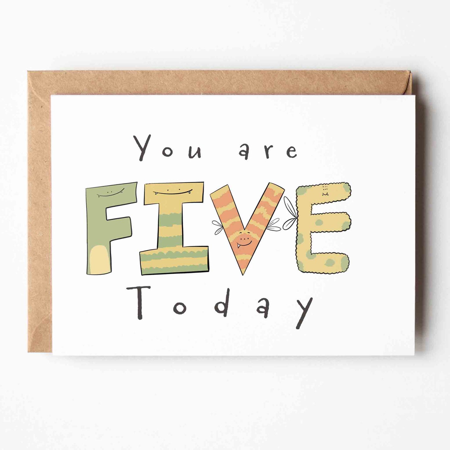 You Are 5 Today – Fun Milestone Card for Kids
