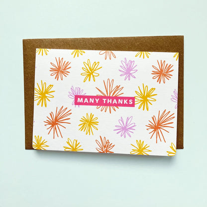 Thank You Cards Bundle of 5 - Pastel Many Thanks