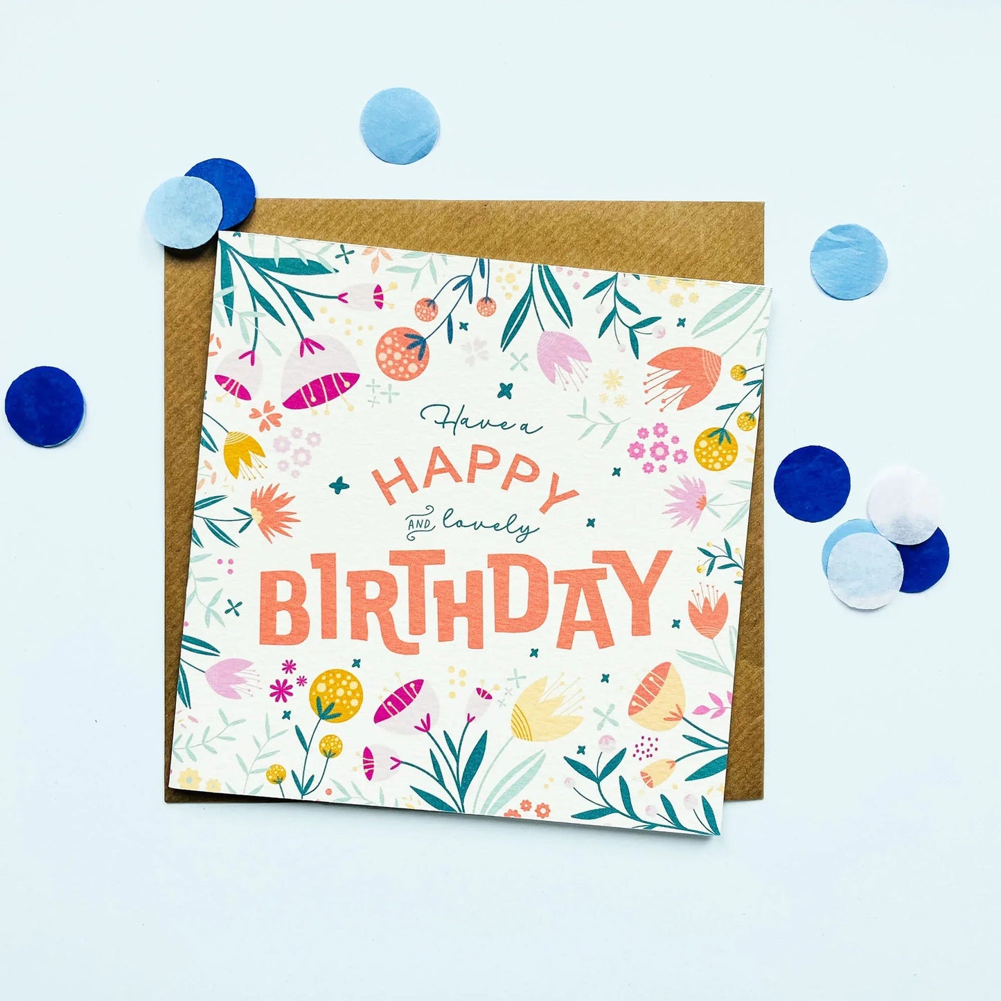 Floral Birthday Card - Have a Happy and Lovely Birthday