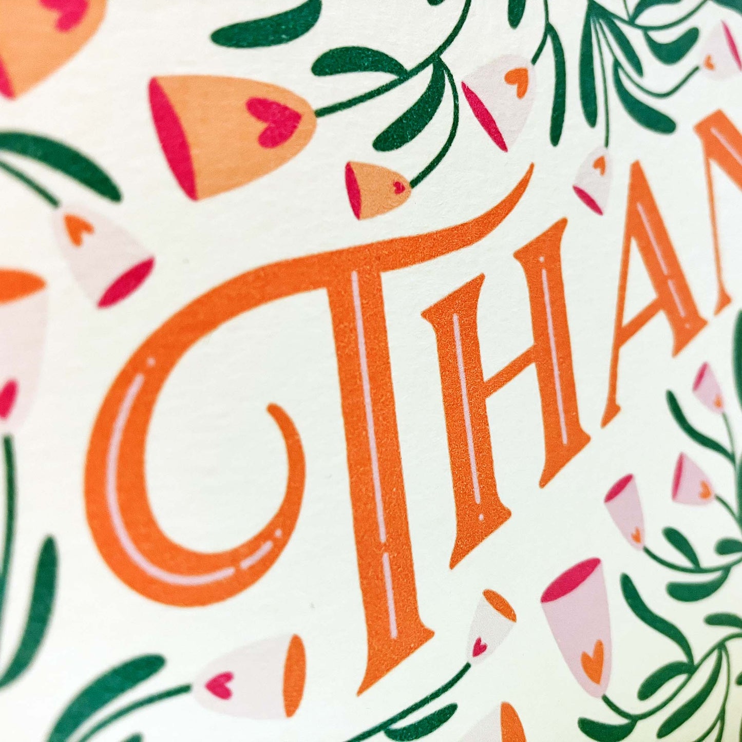 Thanks - Floral Thank You Greeting Card