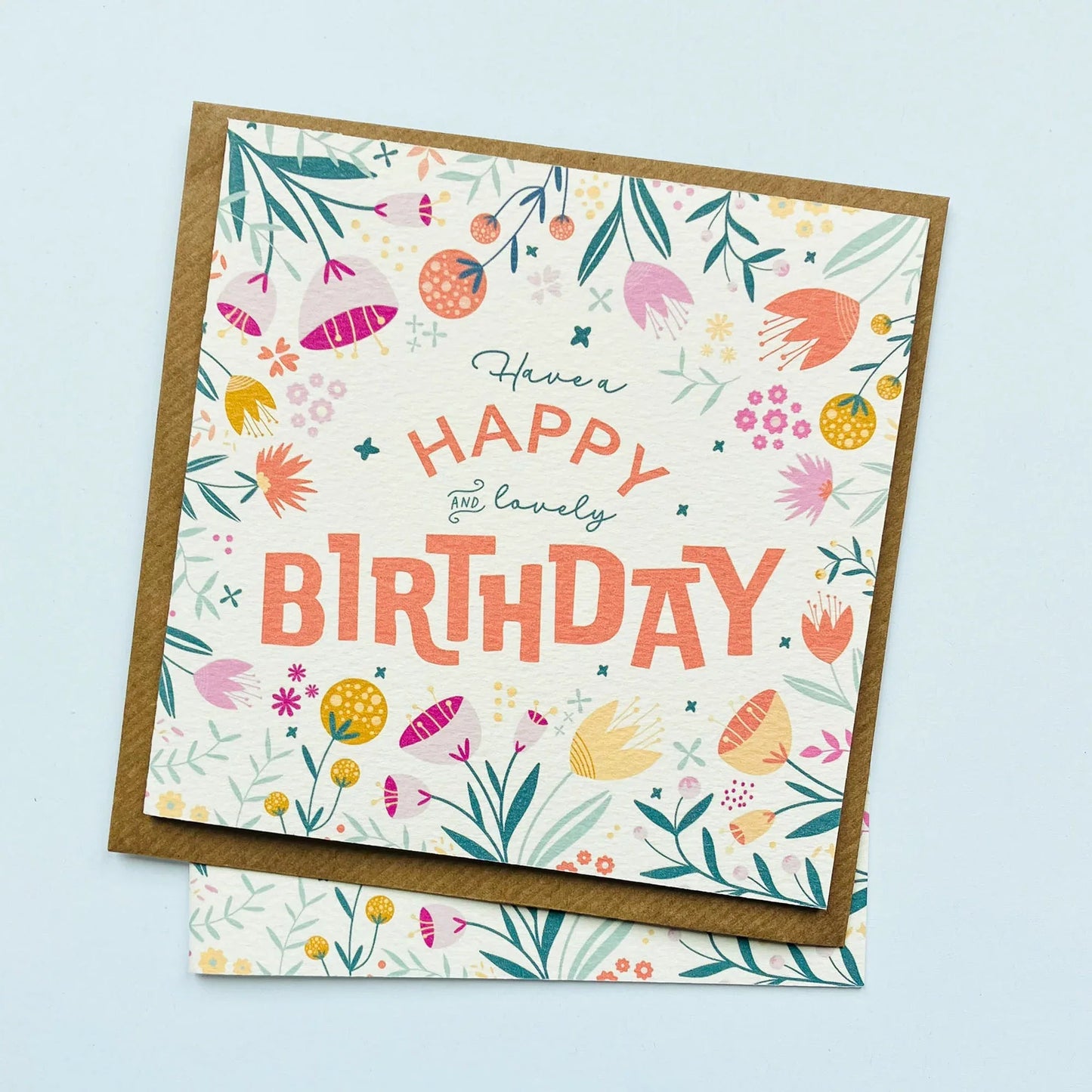 Floral Birthday Card - Have a Happy and Lovely Birthday
