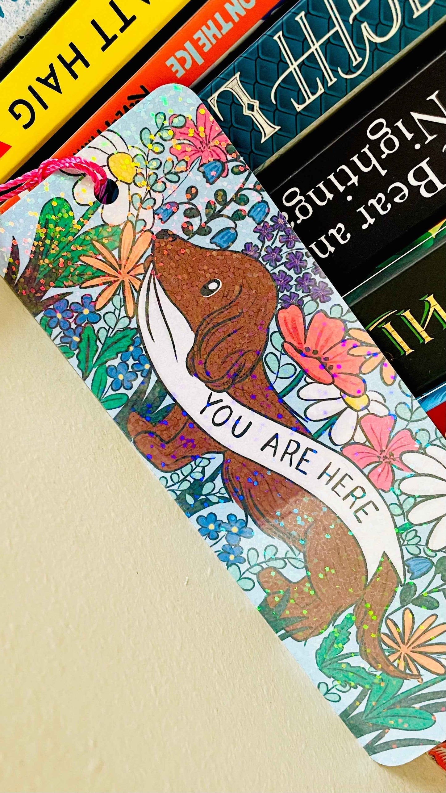 Cute Daschund Holographic Bookmark