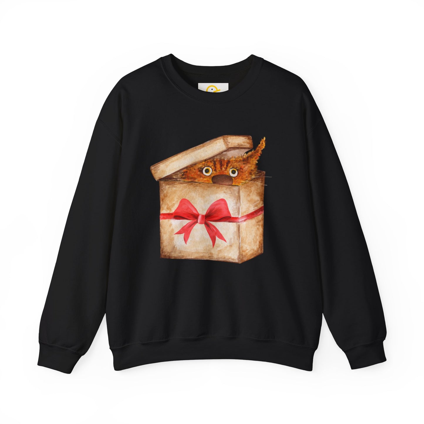 Christmas Sweatshirt: Cat in a Box