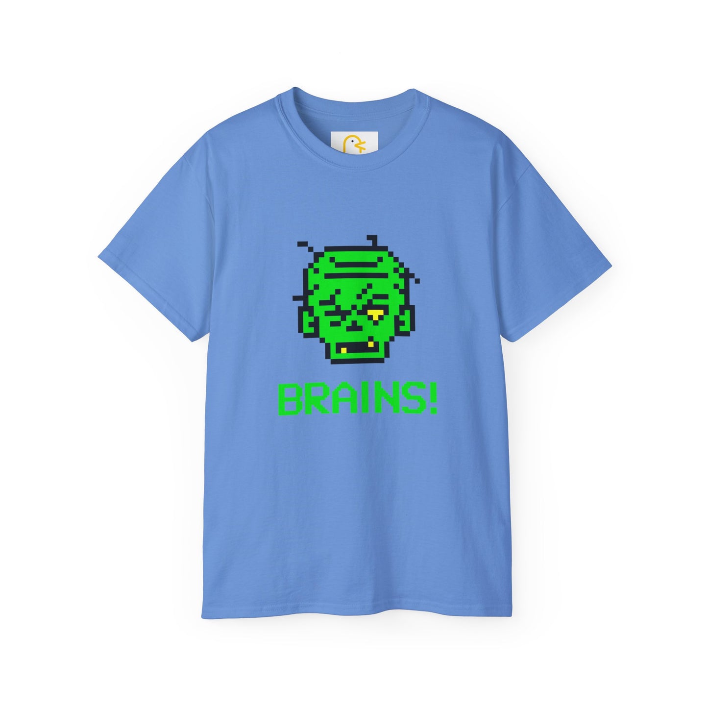 Pixelated Zombie T-shirt: Brains!