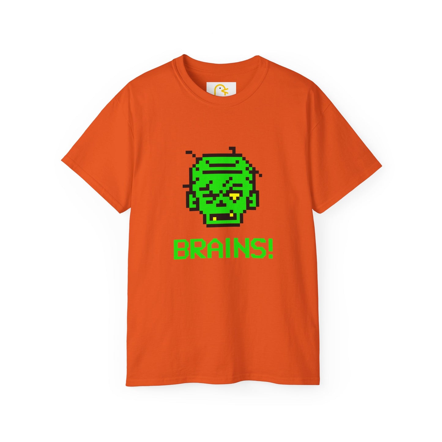 Pixelated Zombie T-shirt: Brains!