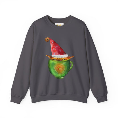 Christmas Sweatshirt: Cat in a Cup