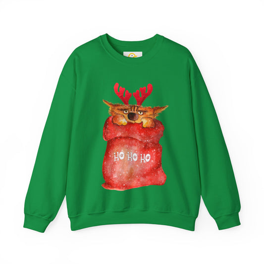 Christmas Sweatshirt: Cat in a Sack