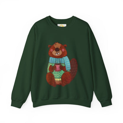 Christmas Critters Sweatshirt: Beaver