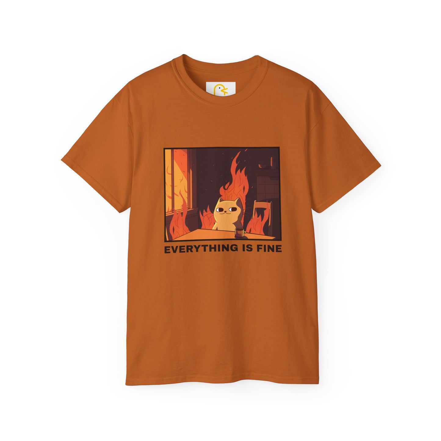 Cat T-shirt: Everything is fine