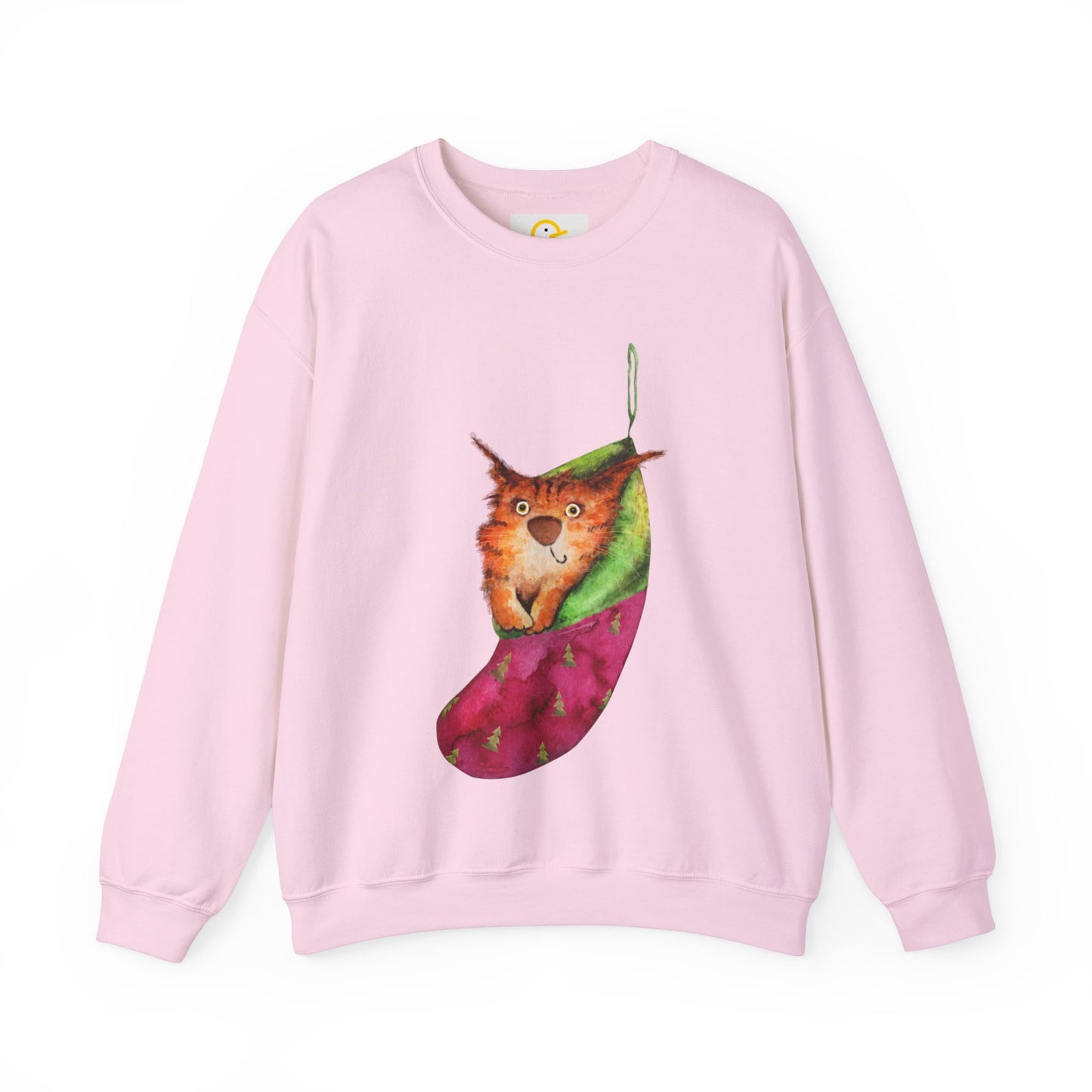 Christmas Sweatshirt: Cat in a Stocking