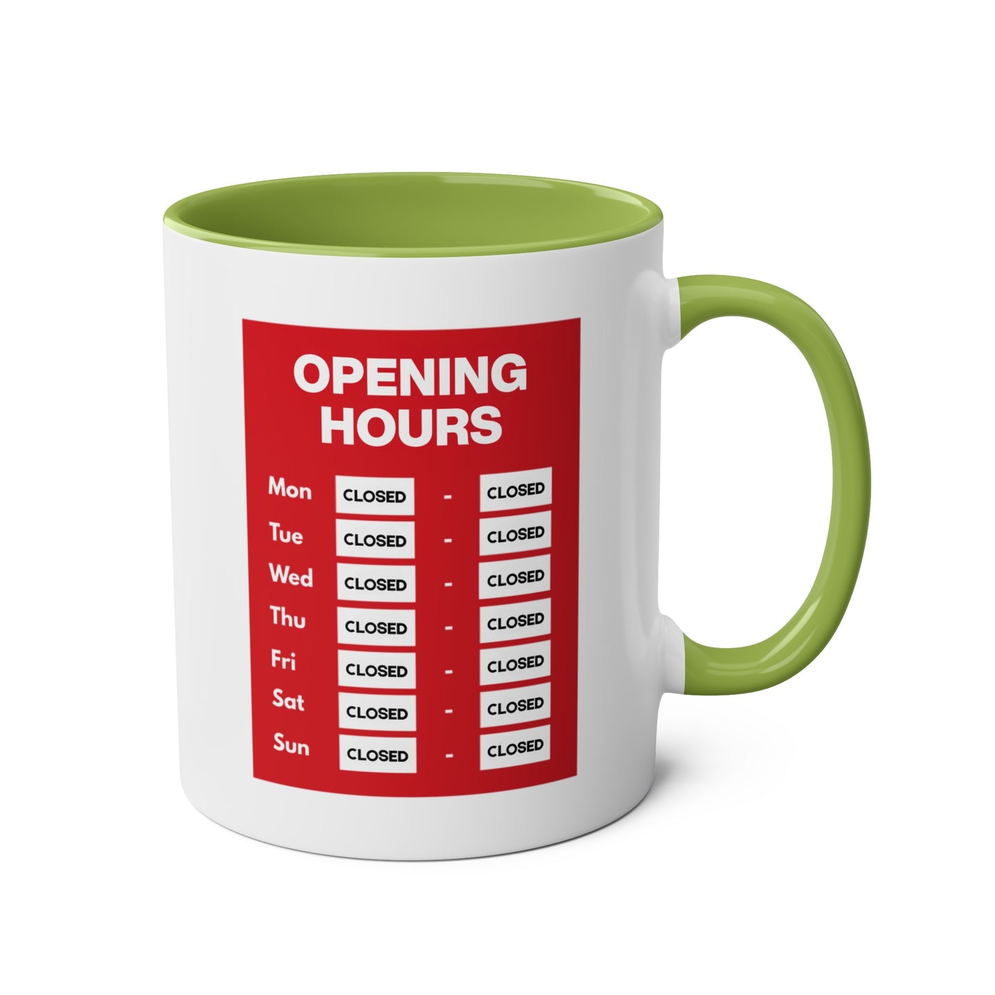 Opening Hours Mug