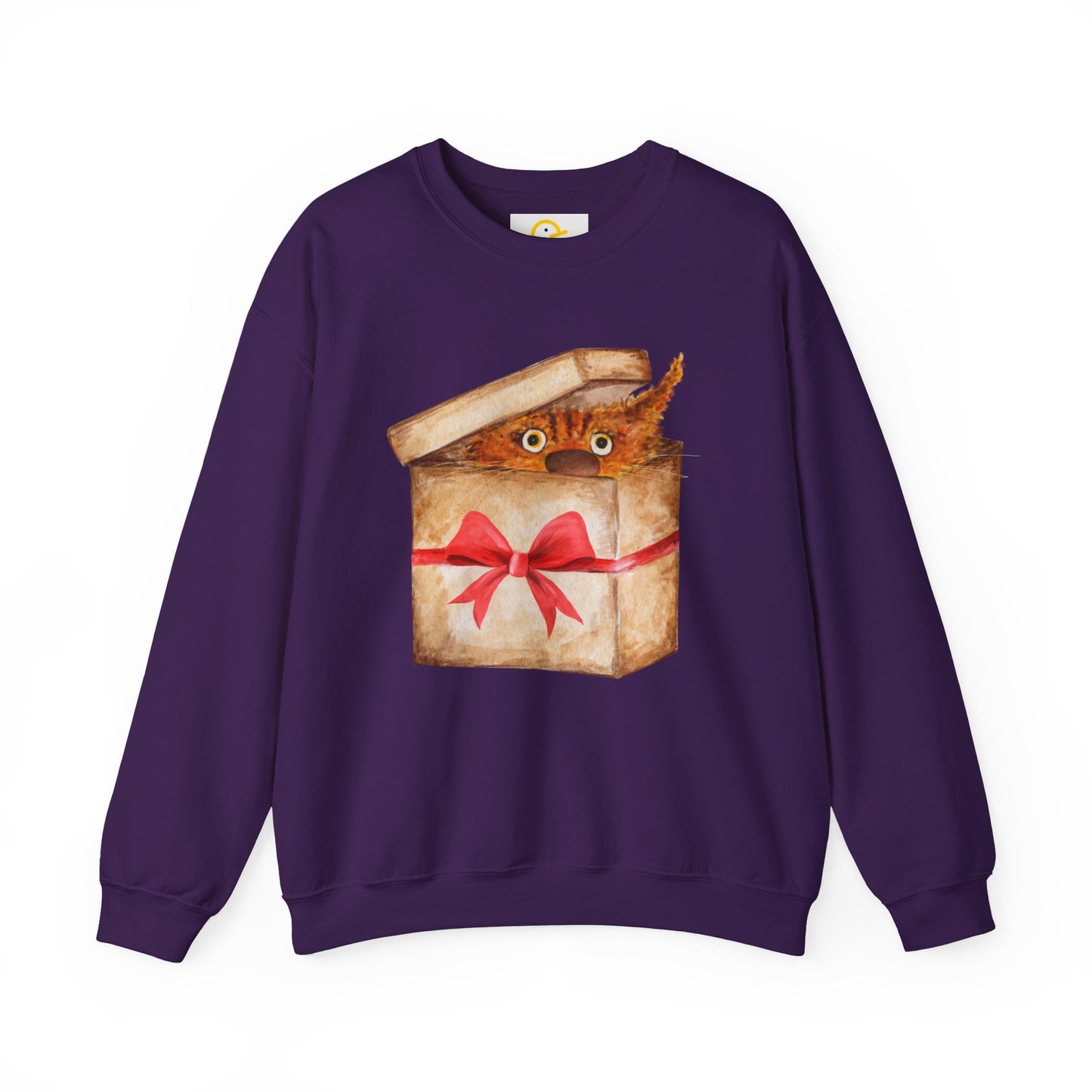 Christmas Sweatshirt: Cat in a Box