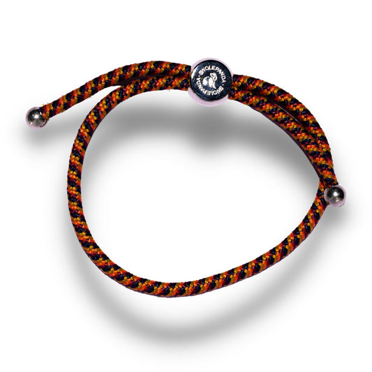 Rope Bracelet - Orange & Yellow Zigzag