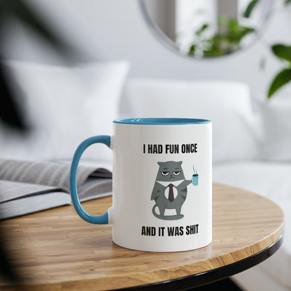 Grumpy Cat Mug: I Had Fun Once