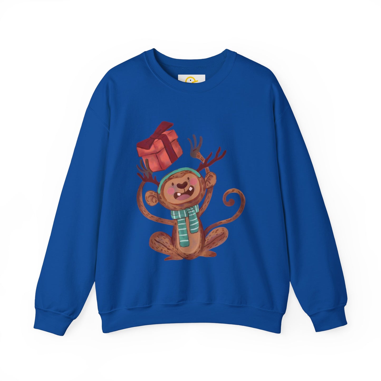 Christmas Critters Sweatshirt: Monkey