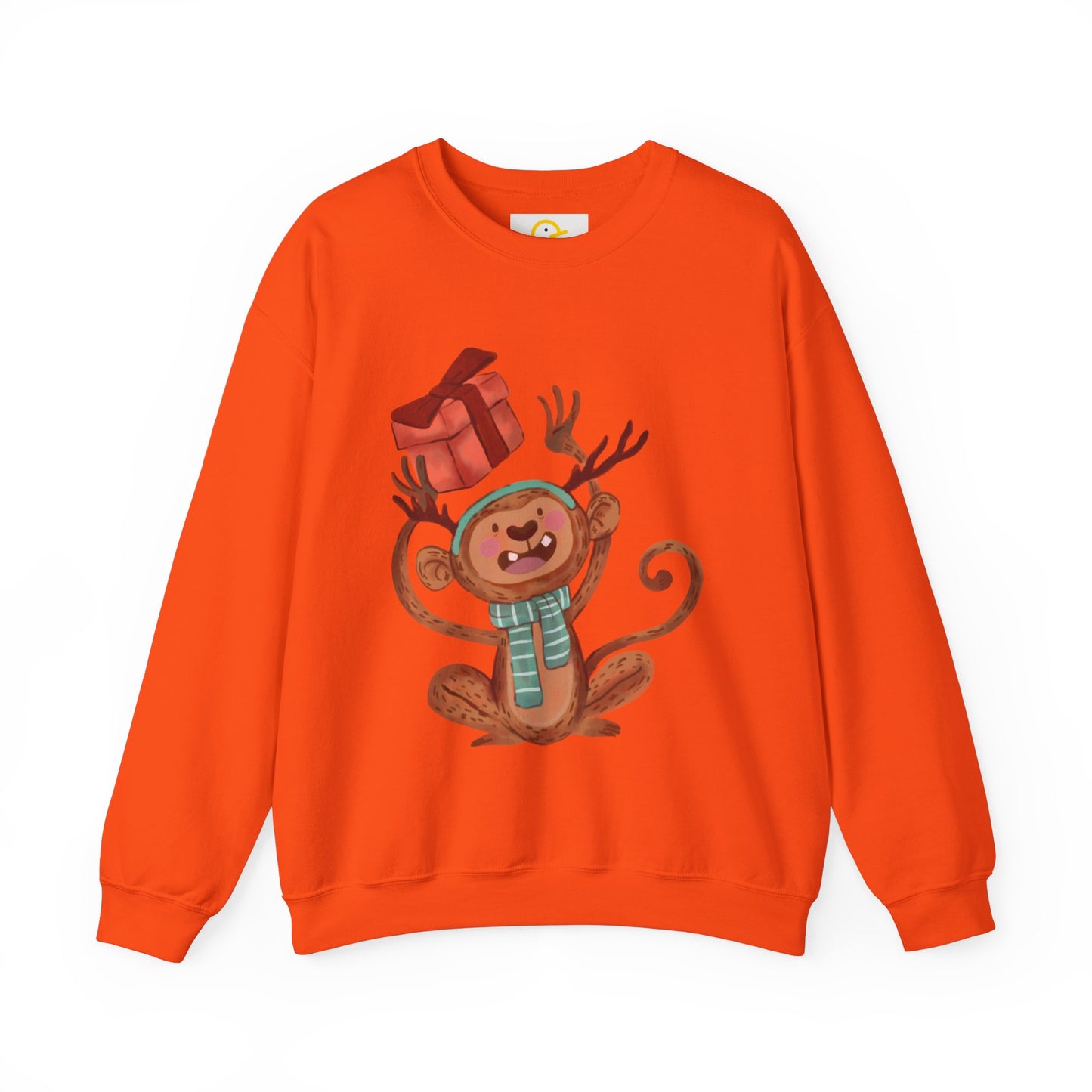 Christmas Critters Sweatshirt: Monkey