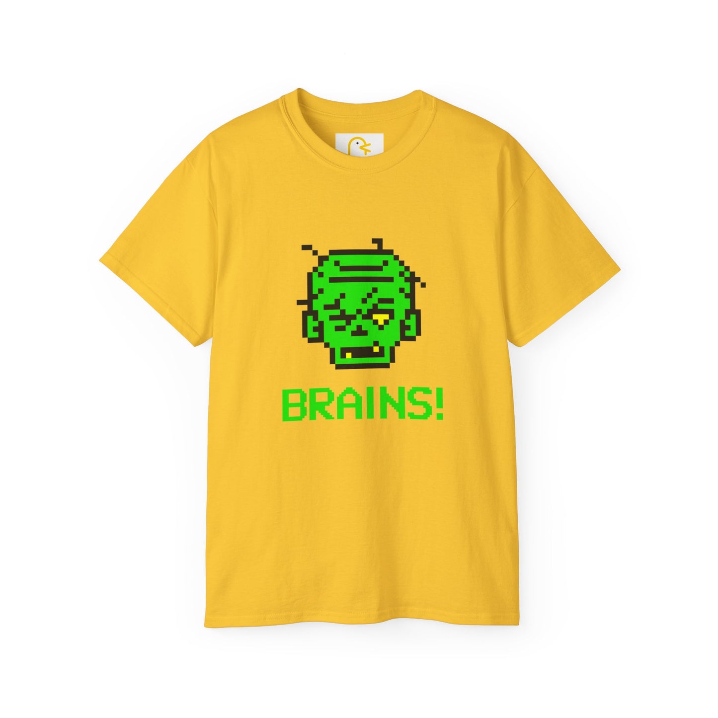 Pixelated Zombie T-shirt: Brains!