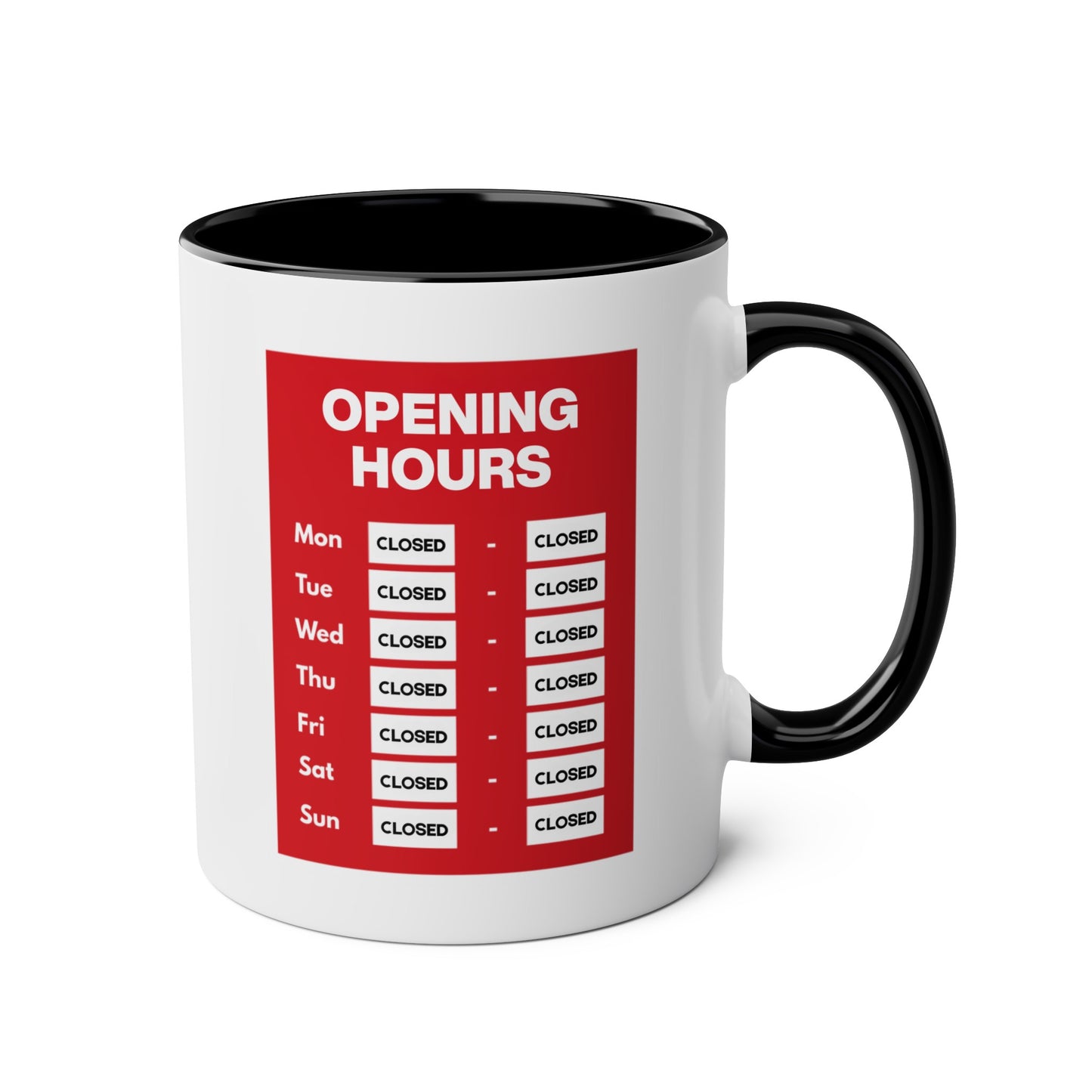 Opening Hours Mug