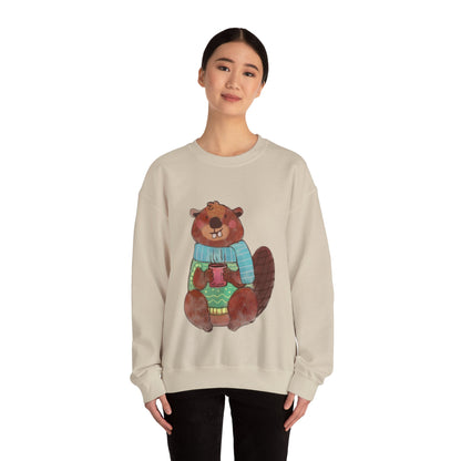 Christmas Critters Sweatshirt: Beaver