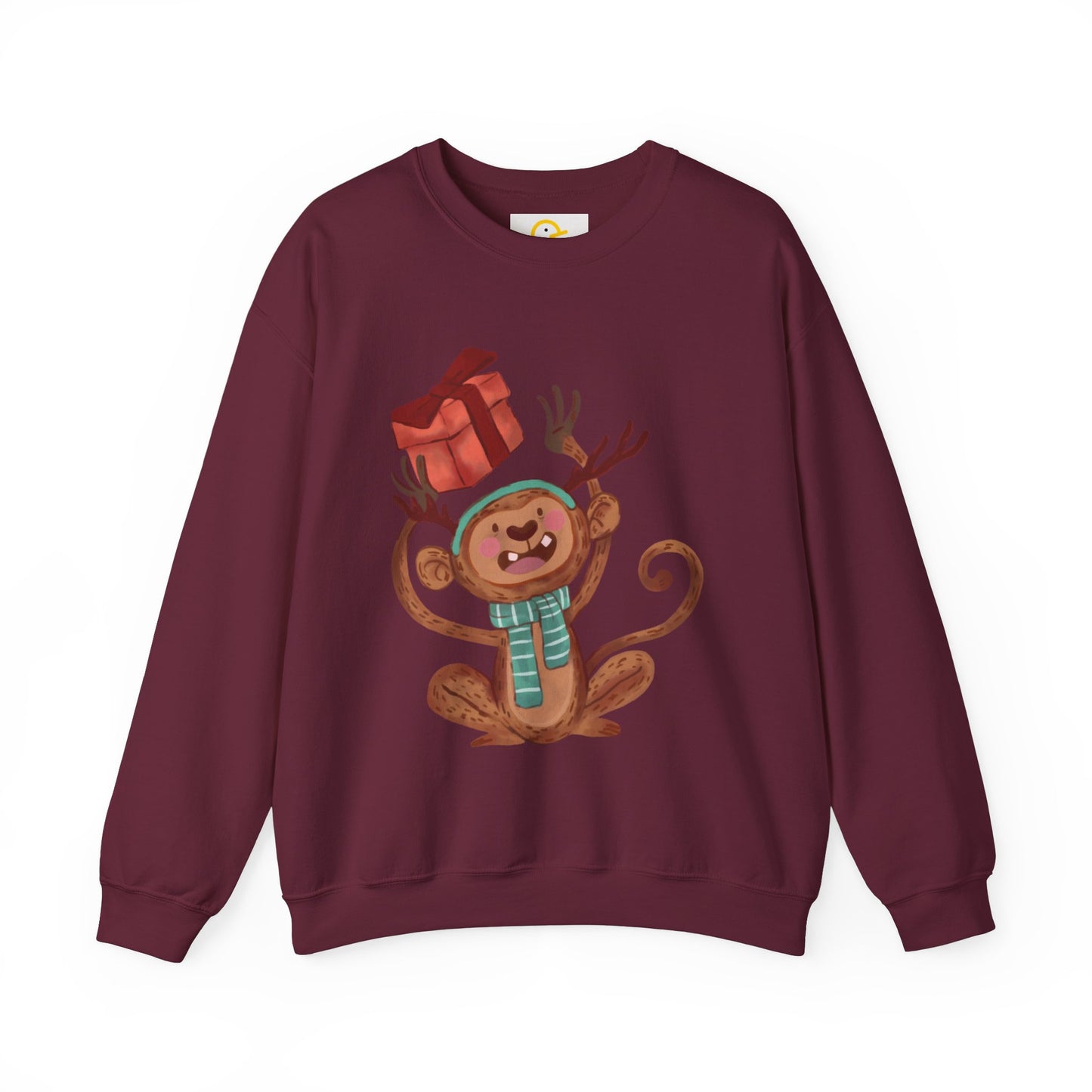 Christmas Critters Sweatshirt: Monkey