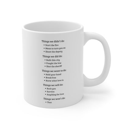 Lyrical Things Mug: White