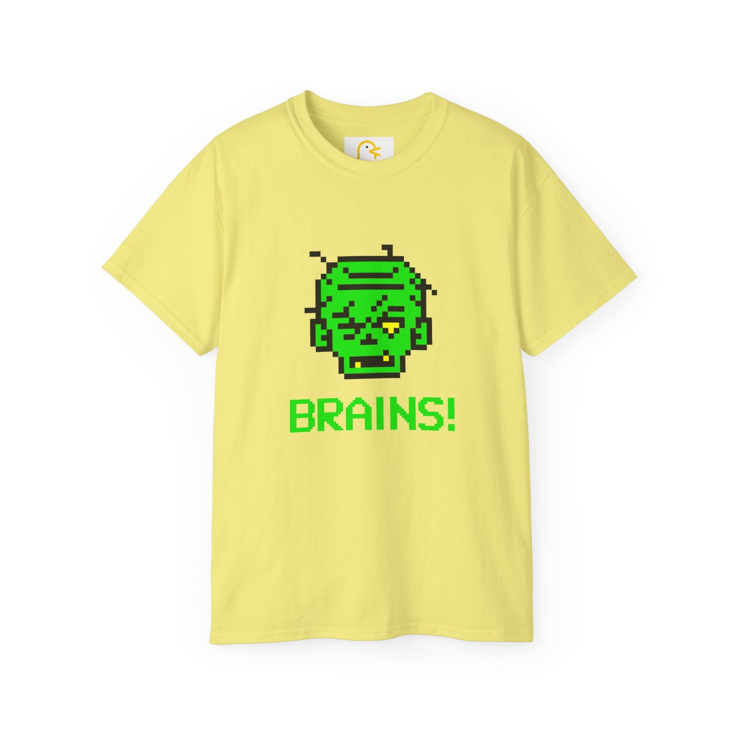 Pixelated Zombie T-shirt: Brains!