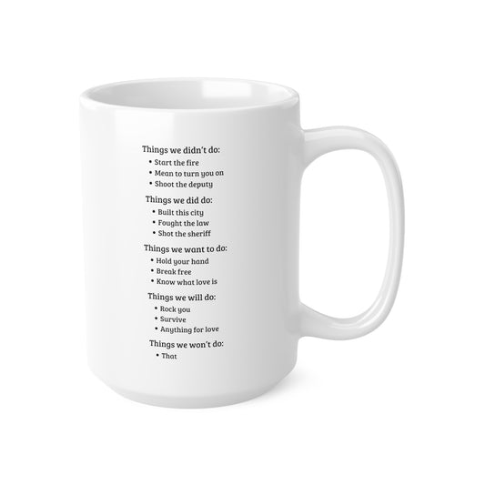 Lyrical Things Mug: White