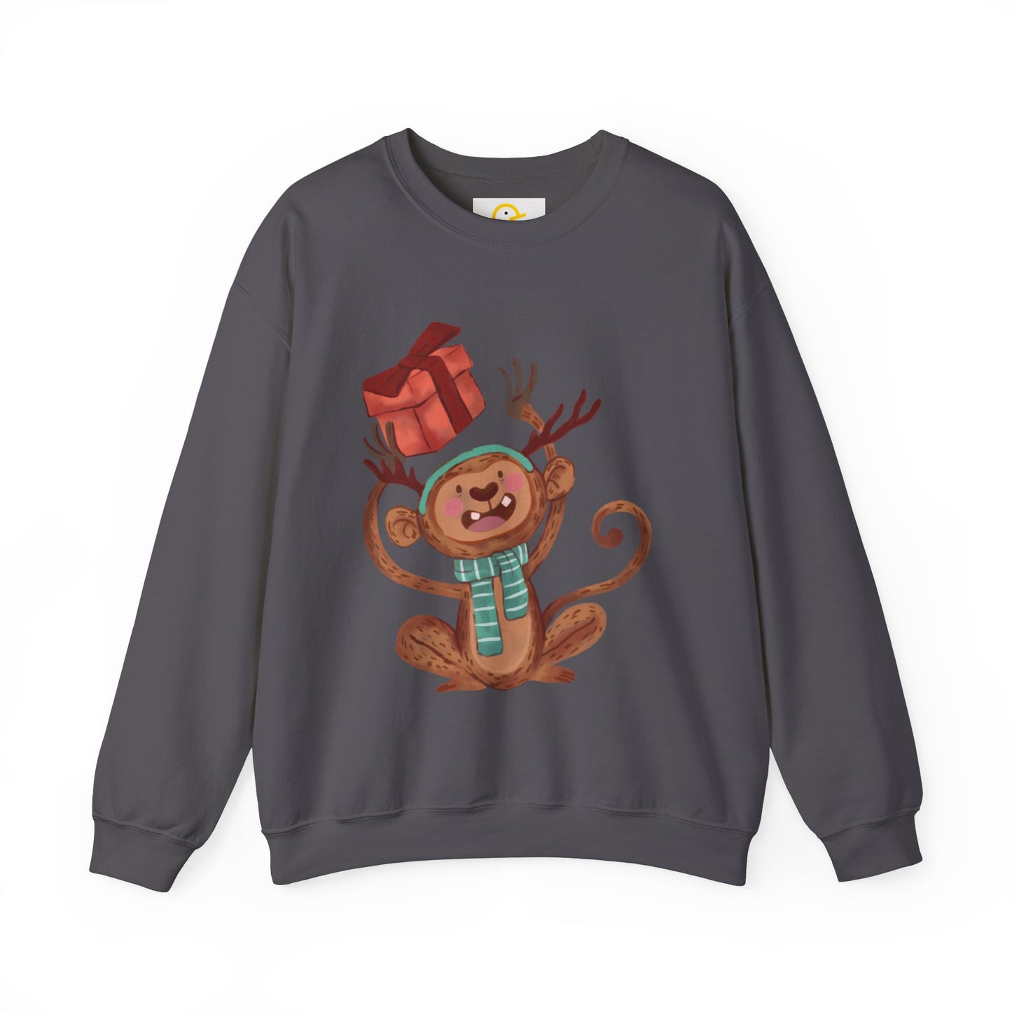 Christmas Critters Sweatshirt: Monkey