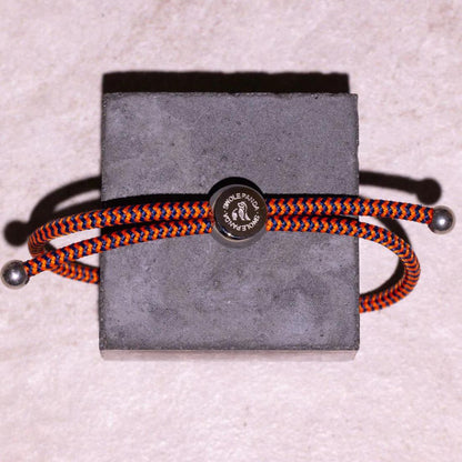 Rope Bracelet - Blue & Orange Zigzag