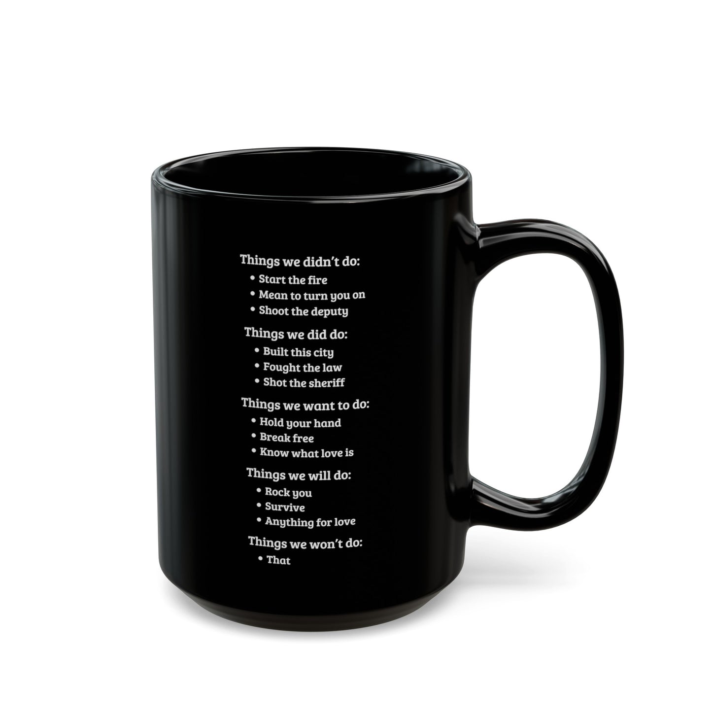 Lyrical Things Mug: Black