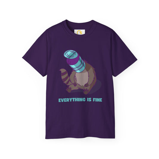 Raccoon T-shirt: Everything is fine